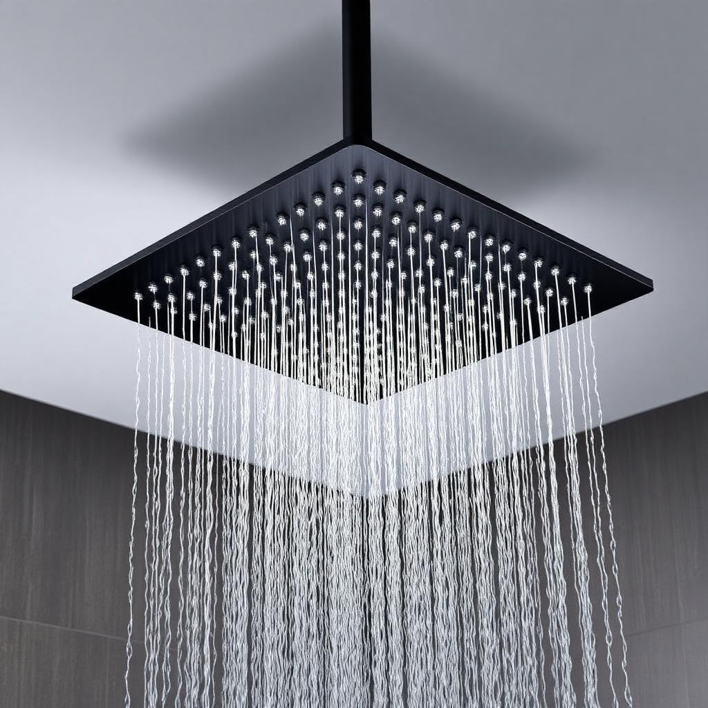 Nero Square Ceiling Rain Shower